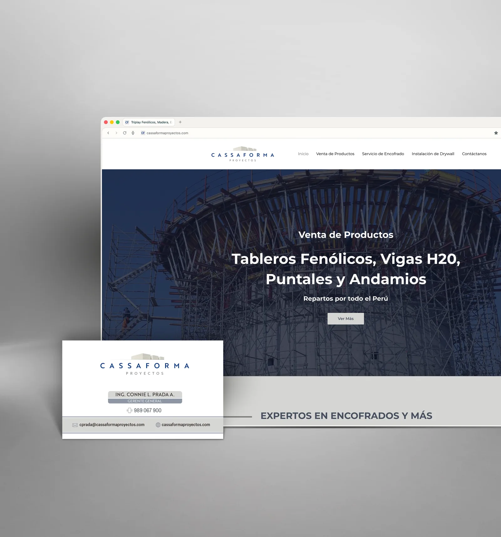 Cassaforma — identidad y web de construcción