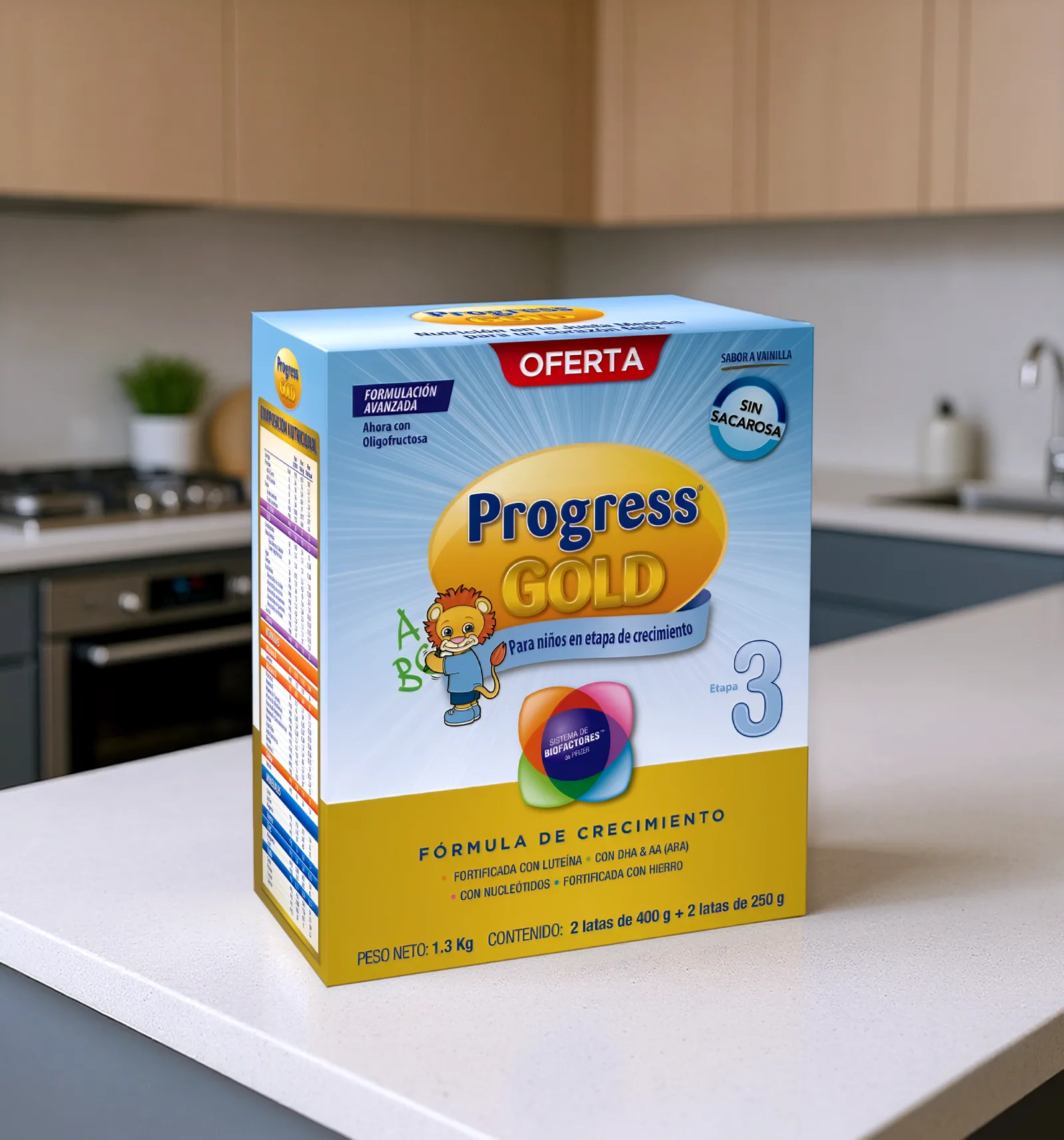 Progress Gold — empaque de línea primaria