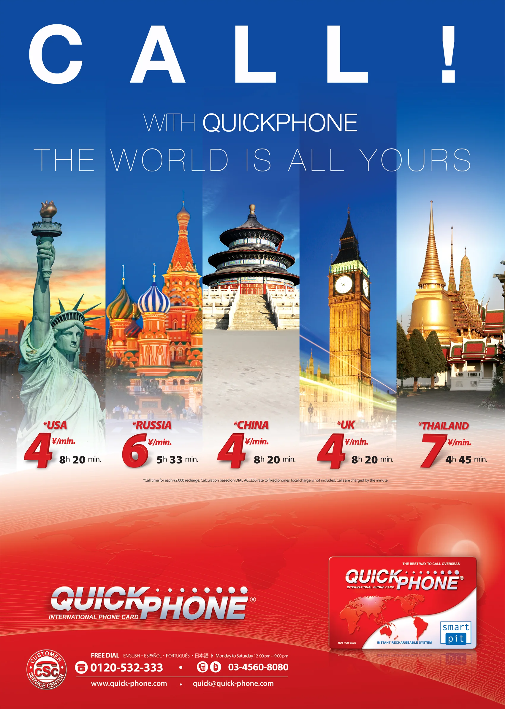 QuickPhone — aviso en metro