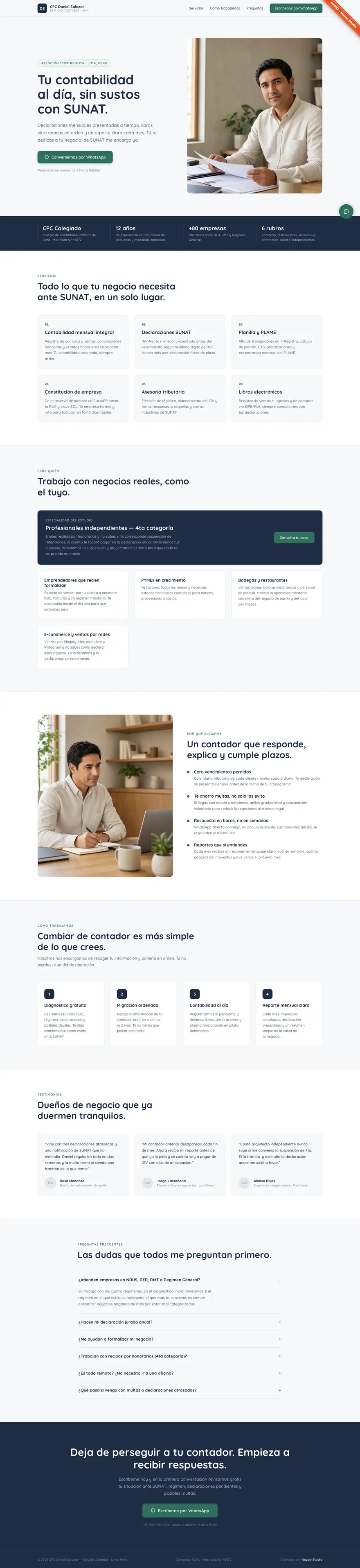 Captura de escritorio del demo Contadores