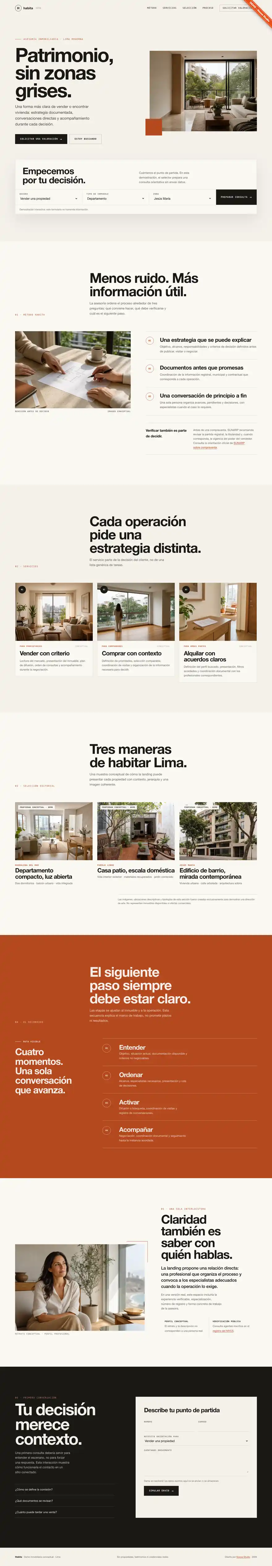 Captura de escritorio del demo Inmobiliaria