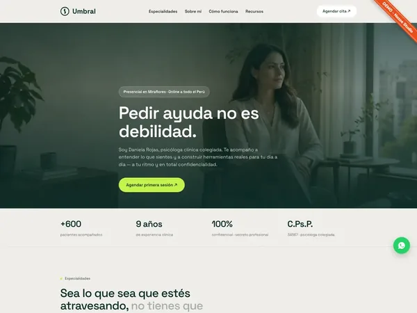 Portada del demo Psicología: web de una consulta de psicología